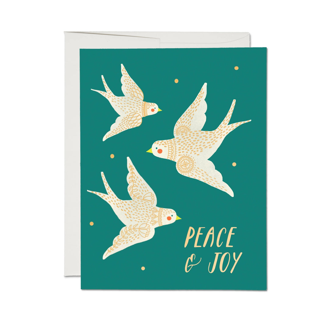 Embellished Doves Holiday Card