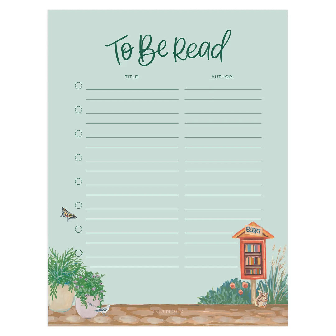 To Be Read Book Tracker Notepad