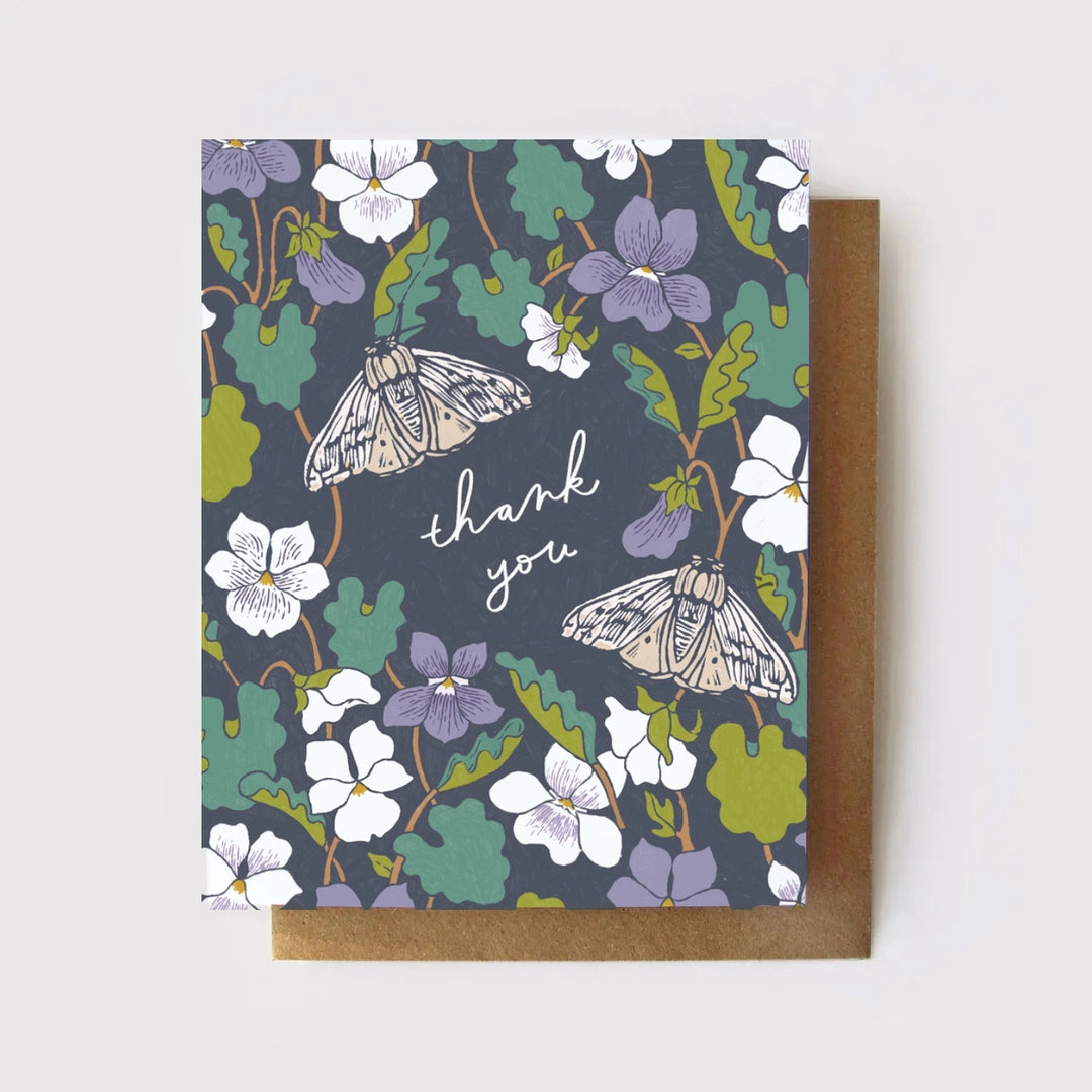 Woodland Violet Thank You Card