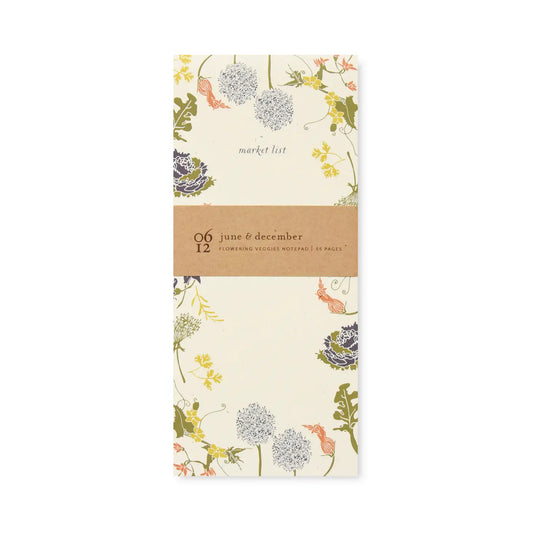 Flowering Veggies Market List Notepad