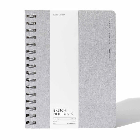 Linen Spiral Watercolor Sketchbook - Large