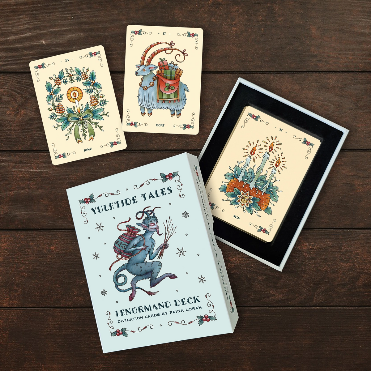 Yuletide Tales Lenormand Christmas Oracle Deck – Of Aspen Curated