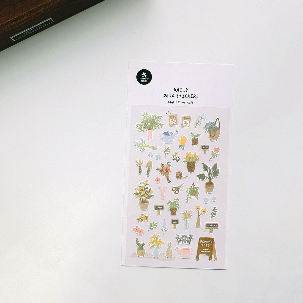 Flower Café Sticker Sheet