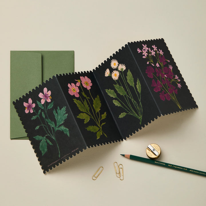 Botanical Accordion Mini Card