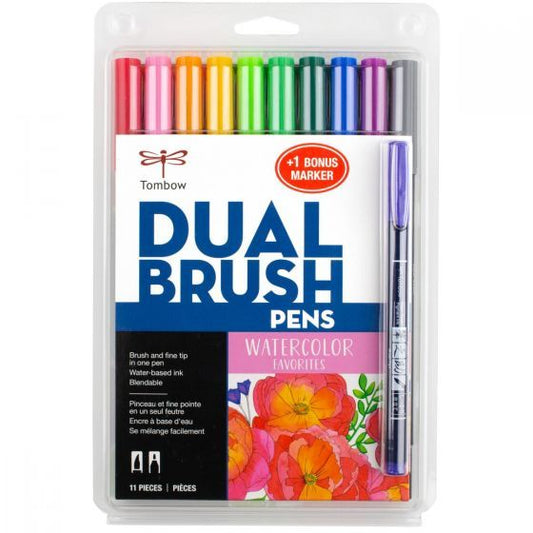 Tombow Dual Brush Pen Pack - Watercolor Favorites