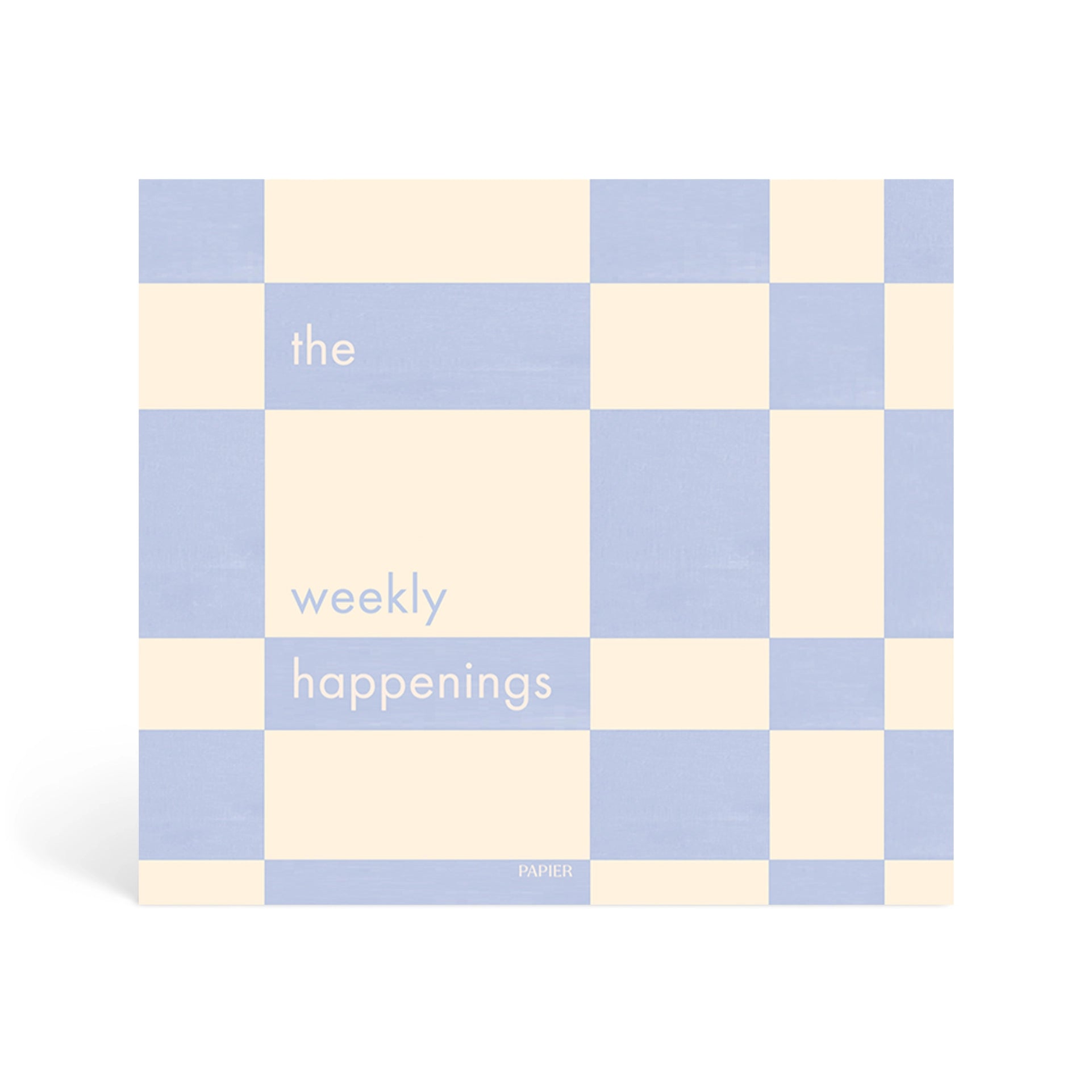 Weekly Happenings Undated List Pad - Blue Checker - by Papier