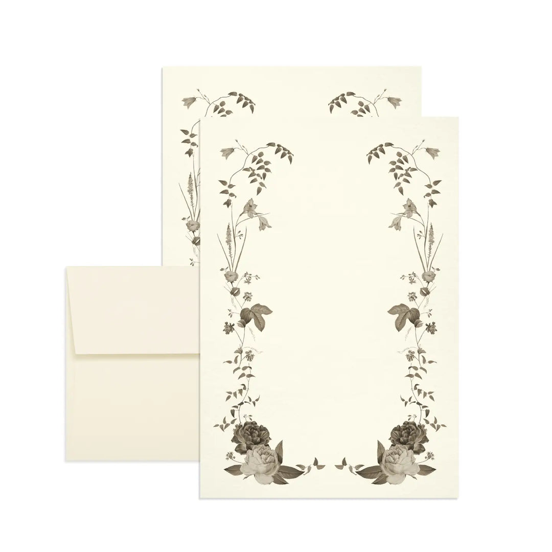 Dark Florals Stationery Set