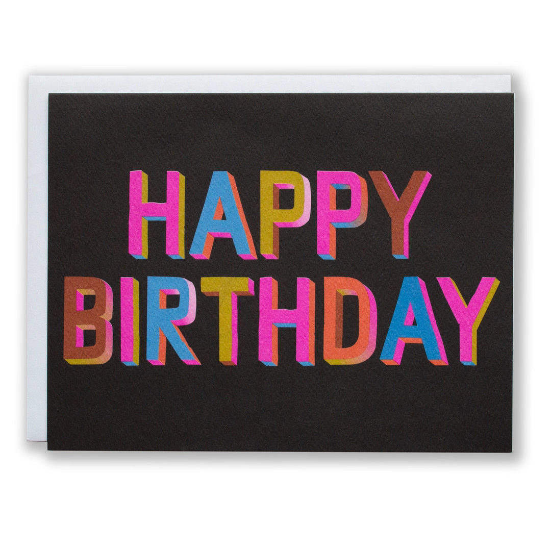 Happy Birthday Neon Brights Card