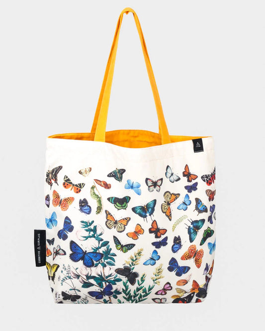 Butterfly Garden Reversible Canvas Tote