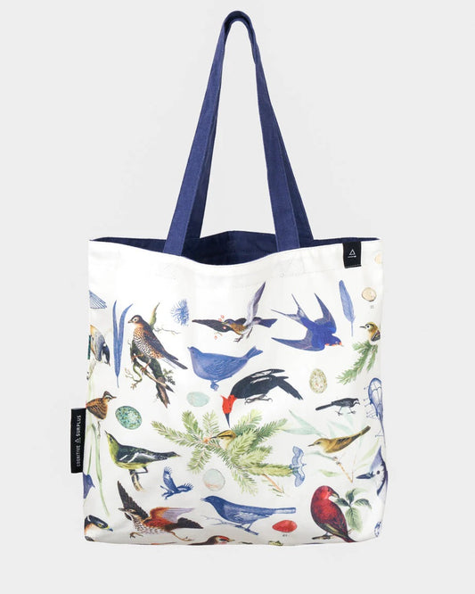 Feathered Friends Ornithology Reversible Canvas Tote