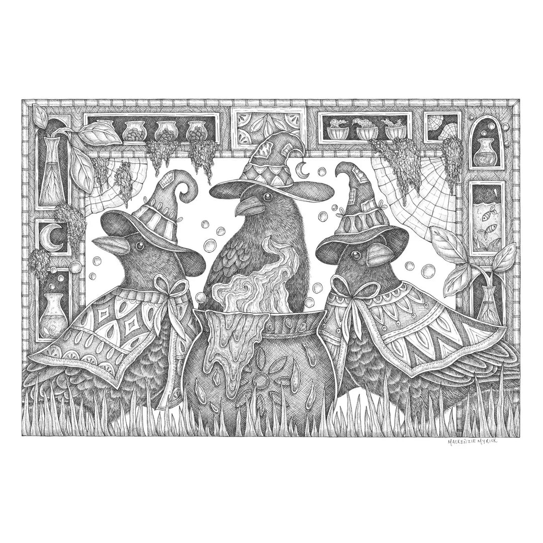 The Apothecary Crows Jumbo Tote Bag