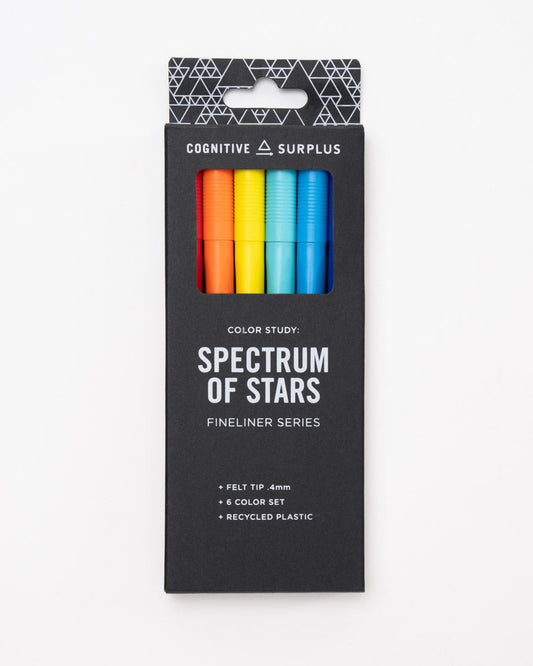 Spectrum of Stars Fineliner Pens - 6 Pack