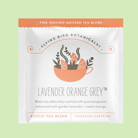 Lavender Orange Grey Exotic Black Tea Bag