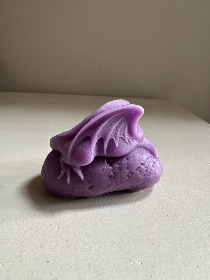 Dragon Protector Beeswax Candle - Purple