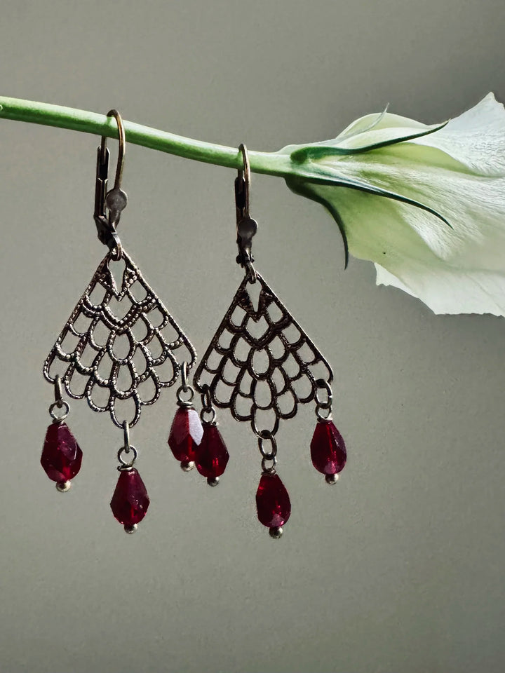 Brass Chandelier Earrings