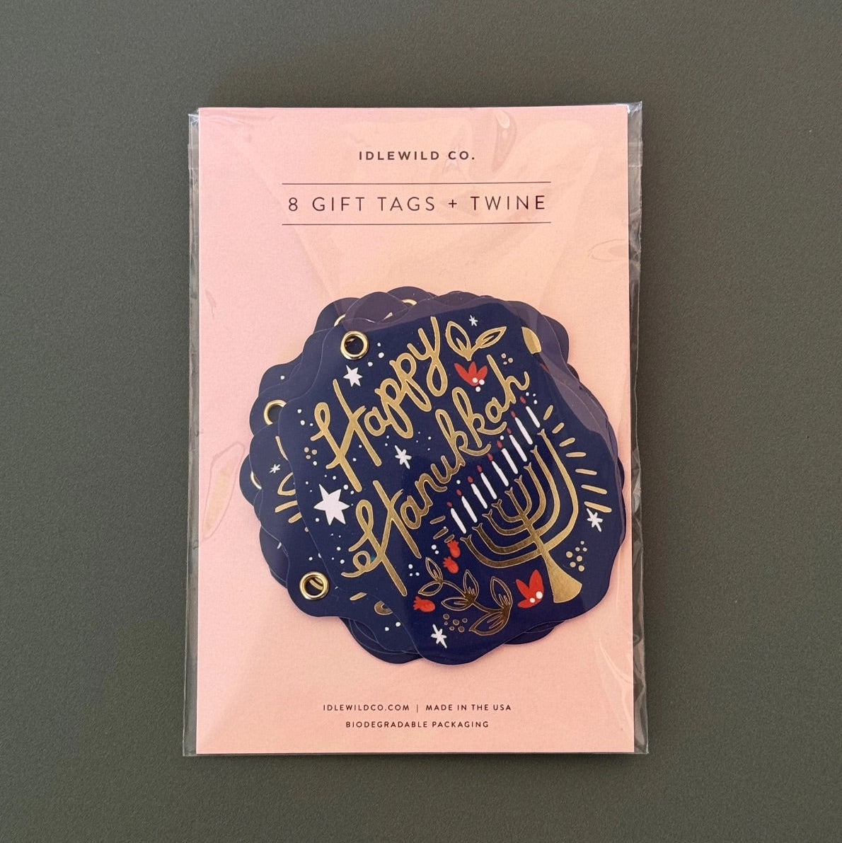 Menorah Gift Tags + Twine