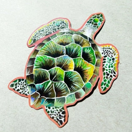 Holographic Sea Turtle Sticker