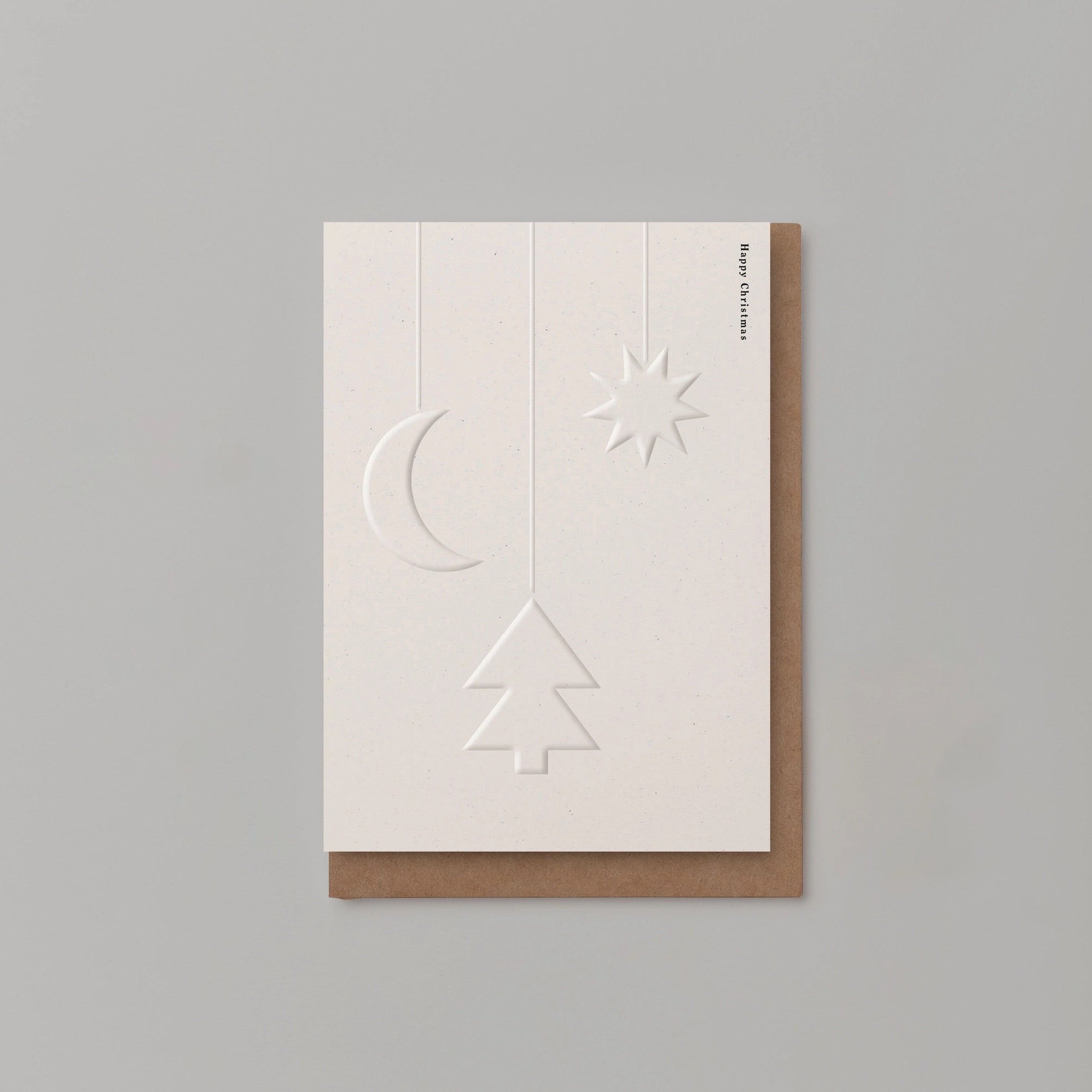 Happy Holidays Embossed Ornaments Card