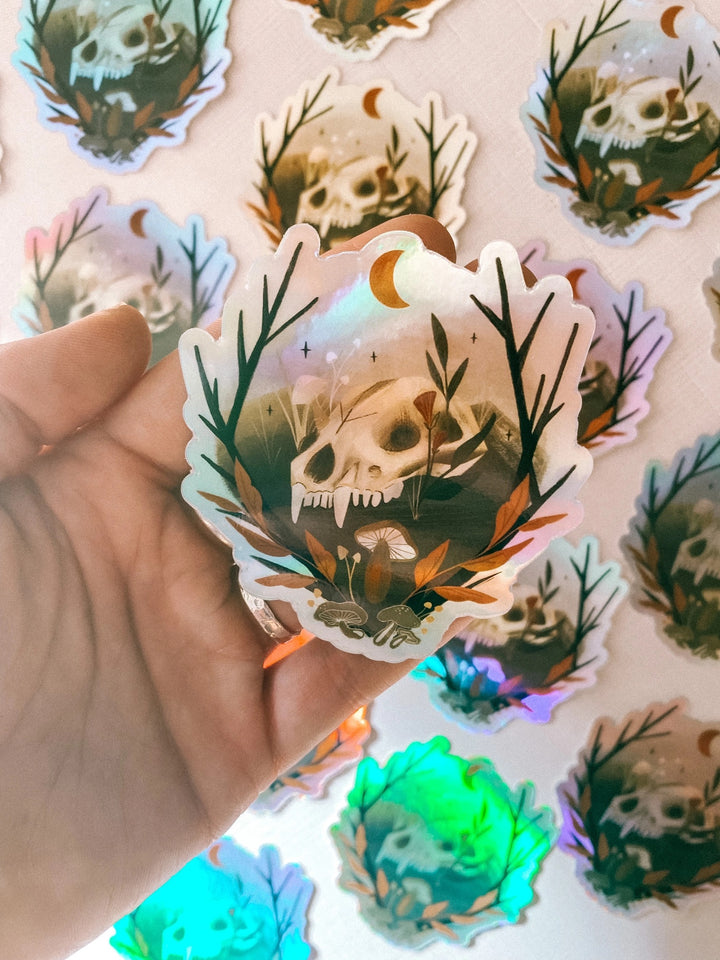 Mori Skull Holographic Sticker
