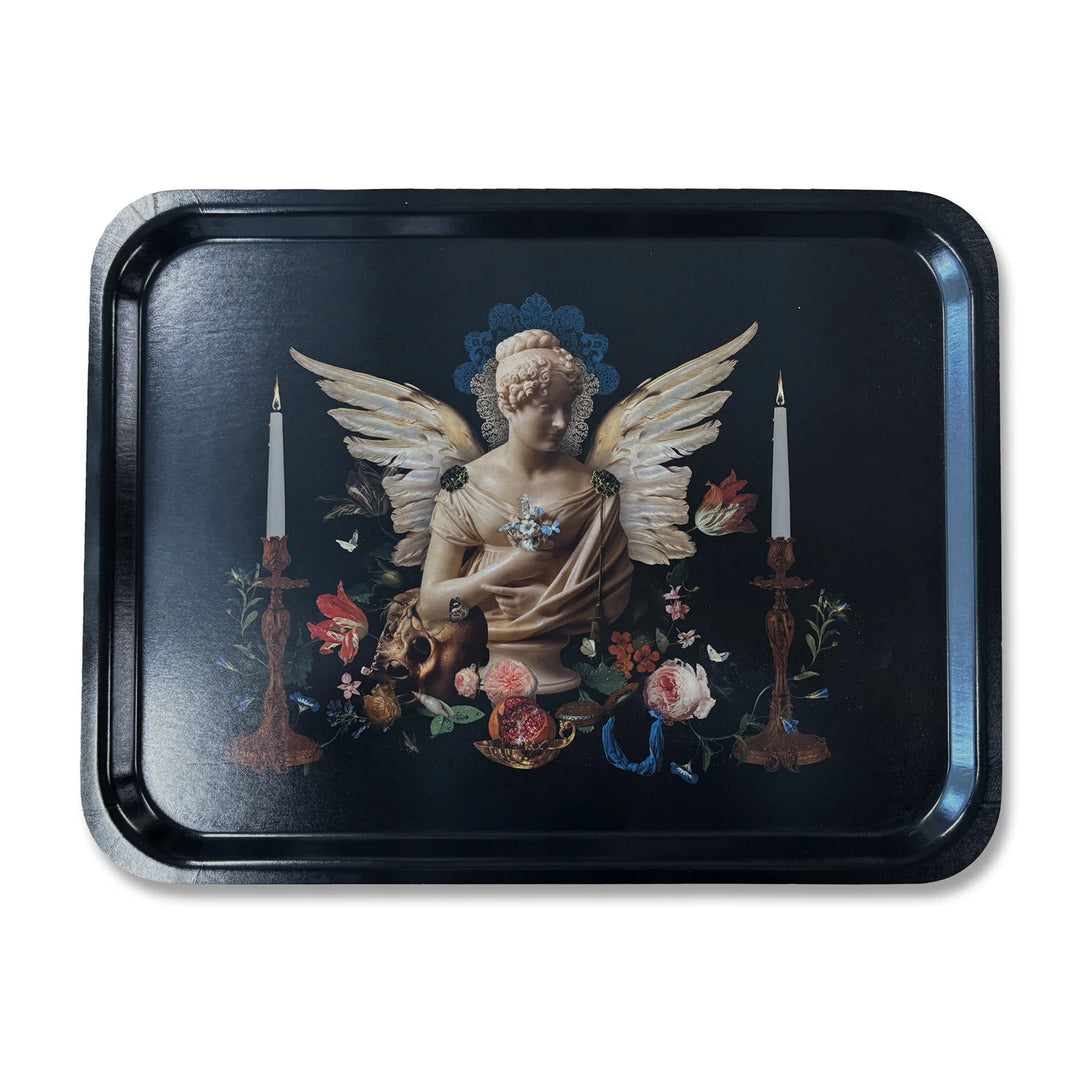 Winged Angel Rectangular Keepsakes Tray