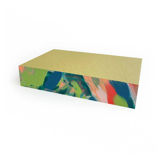 Hand-Painted Chunky Green Swirl Pad - Medium