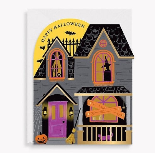Haunted House Halloween Card