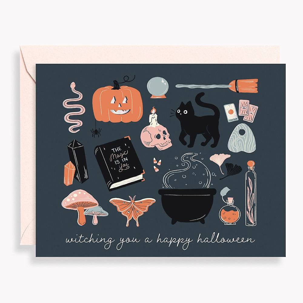 Witching You A Happy Halloween Card