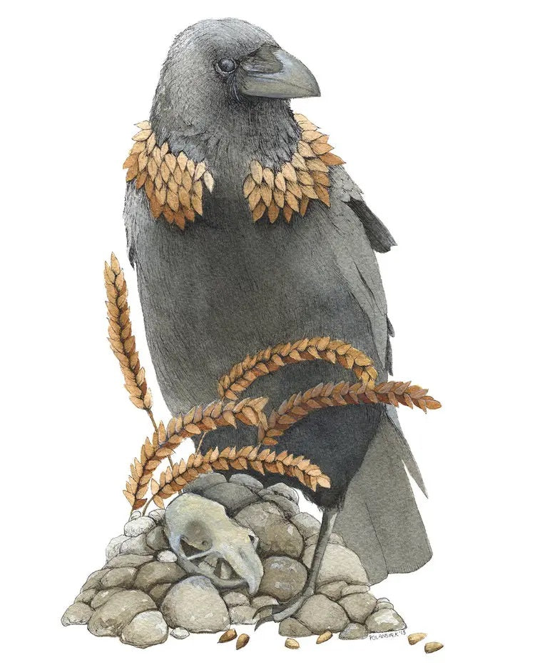 Crow and the Wheat Print 5x7