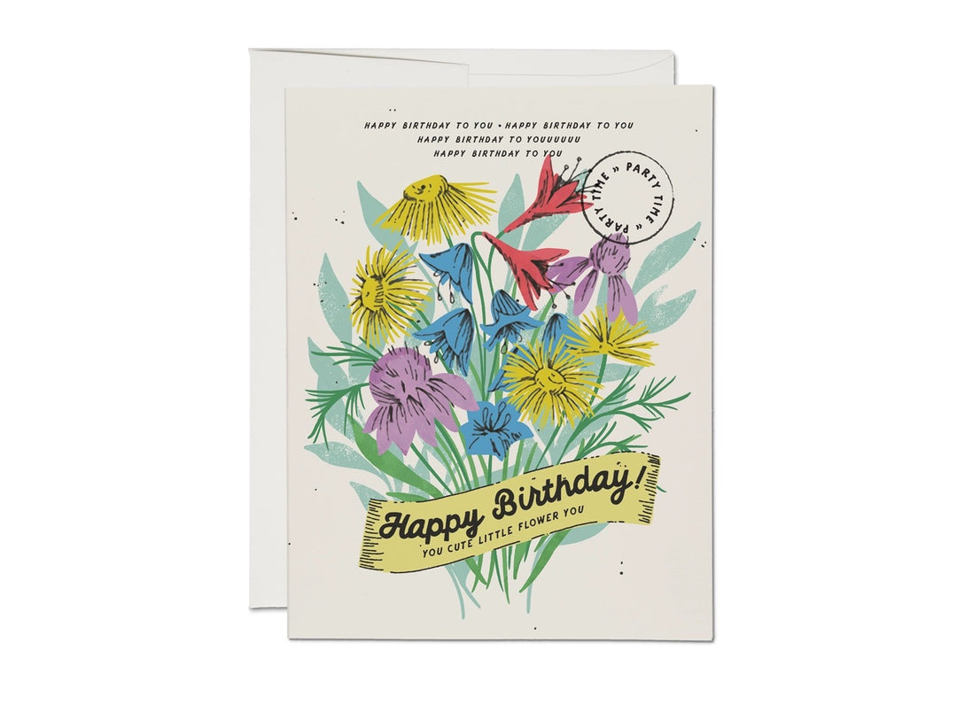 Cute Little Flower Birthday Card