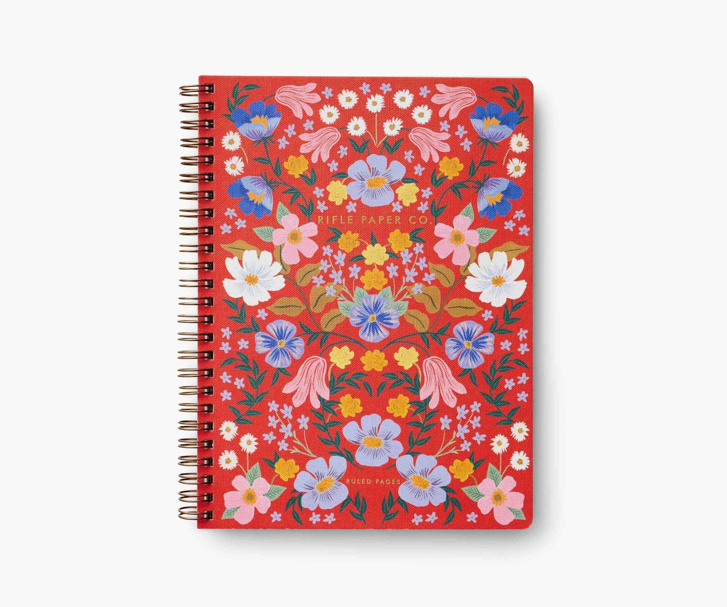 Red Folk Floral Spiral Notebook Of Aspen Curated Gifts