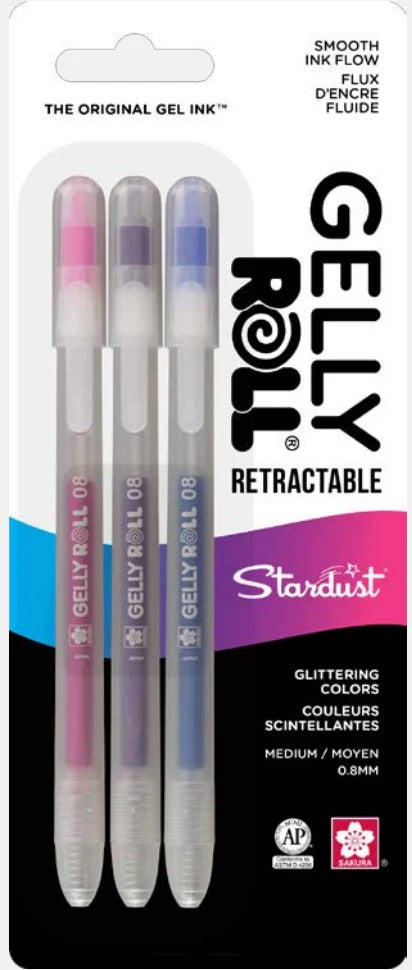 Gelly Roll Retractable Pens - Stardust 3 Pack