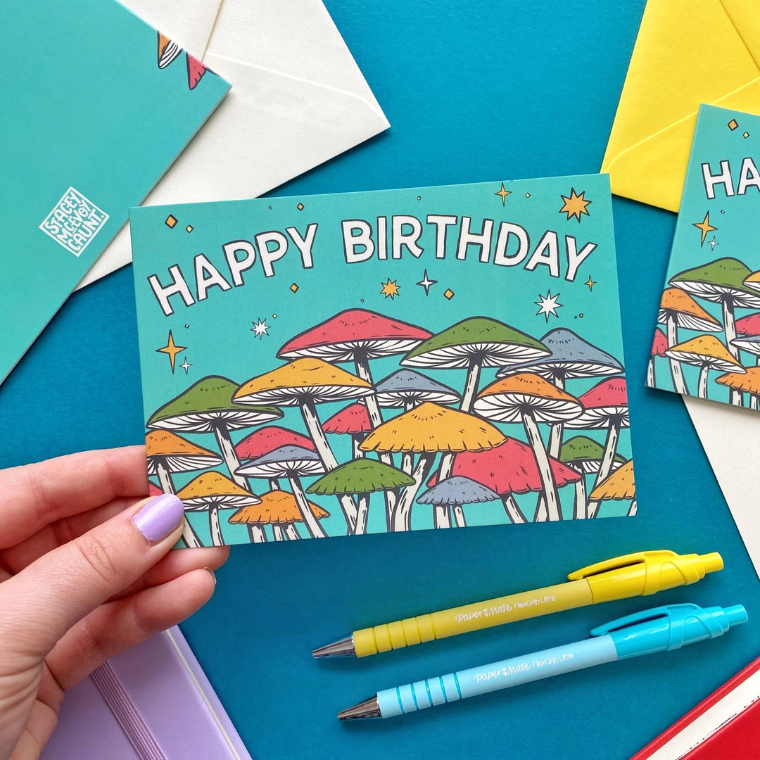 Mushroom Birthday Card