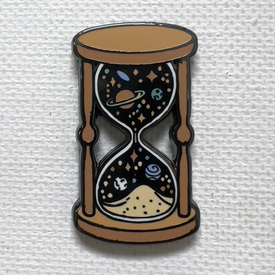 Time and Space Hourglass Pin