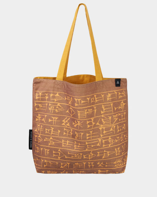 Cuneiform Reversible Canvas Tote