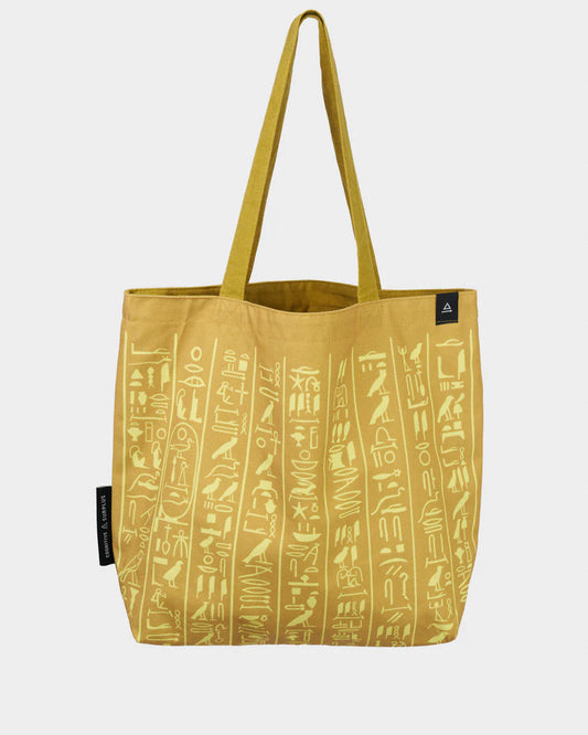 Hieroglyphics Reversible Canvas Tote