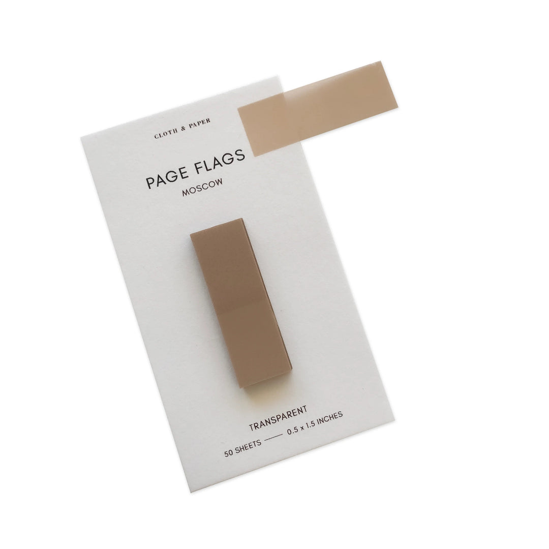 Slim Transparent Page Flags - Moscow