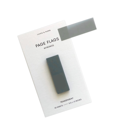 Slim Transparent Page Flags - Mykonos