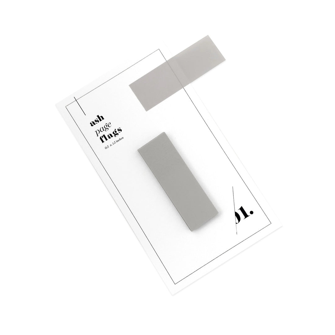 Slim Transparent Page Flags - Ash
