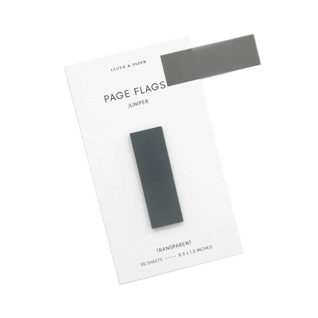 Slim Transparent Page Flags - Juniper