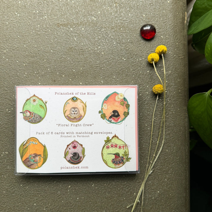 Floral Flight Crew Card Set