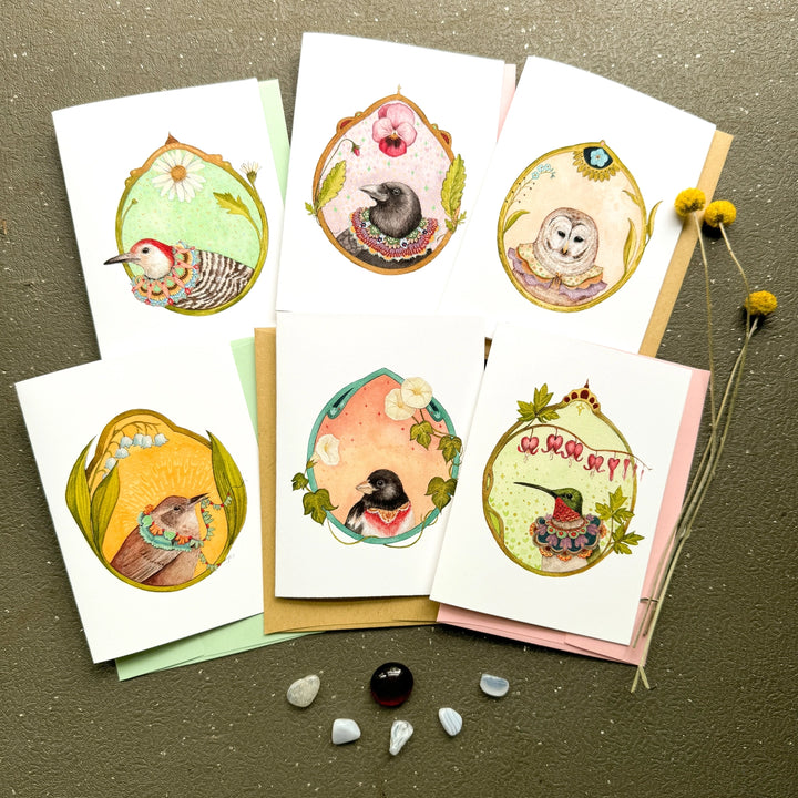 Floral Flight Crew Card Set