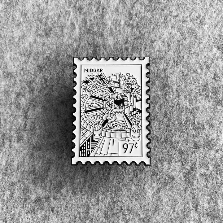 Final Fantasy Midgar Stamp Pin