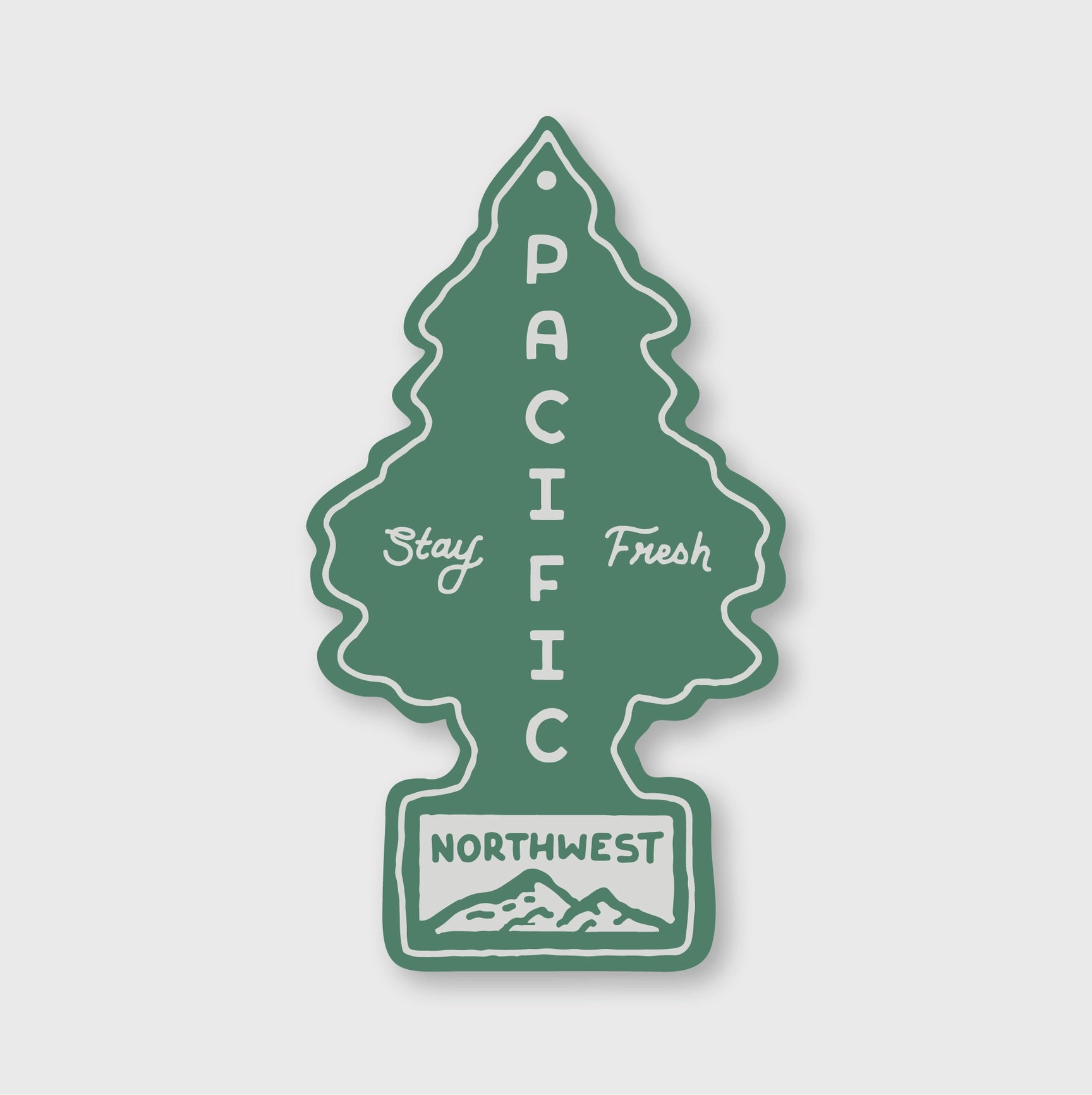 Pike Street Press Pacific Northwest Air Freshener Sticker
