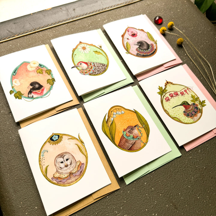 Floral Flight Crew Card Set