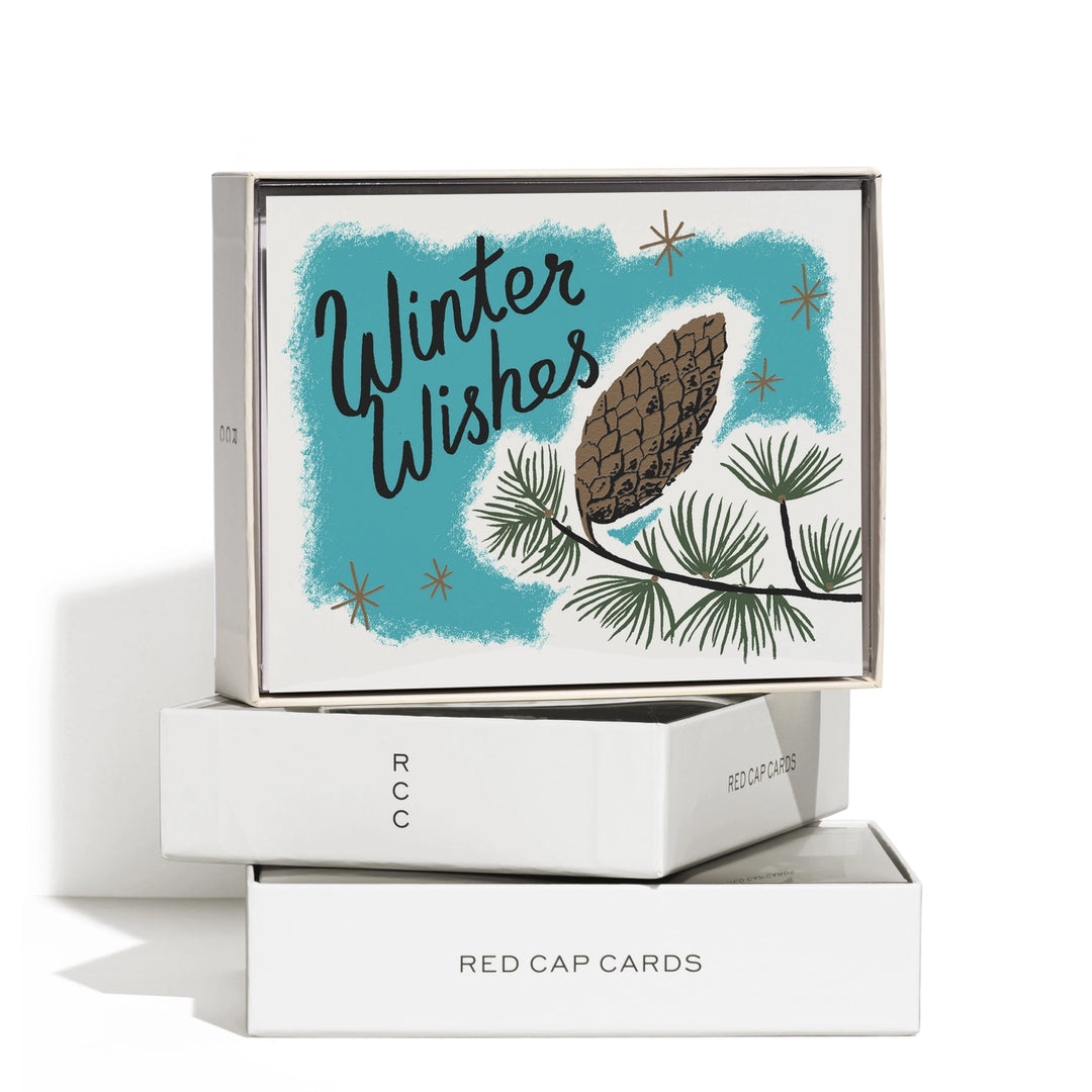 Winter Wishes Pinecone - Boxed Card Set
