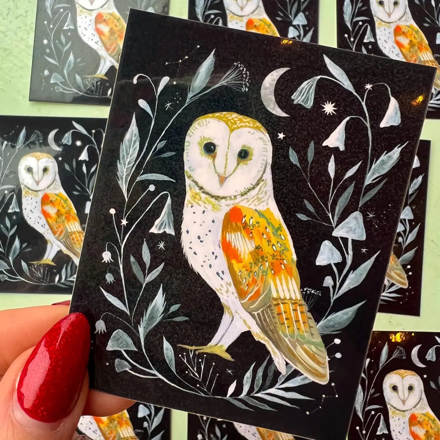 Watchful Barn Owl Sticker