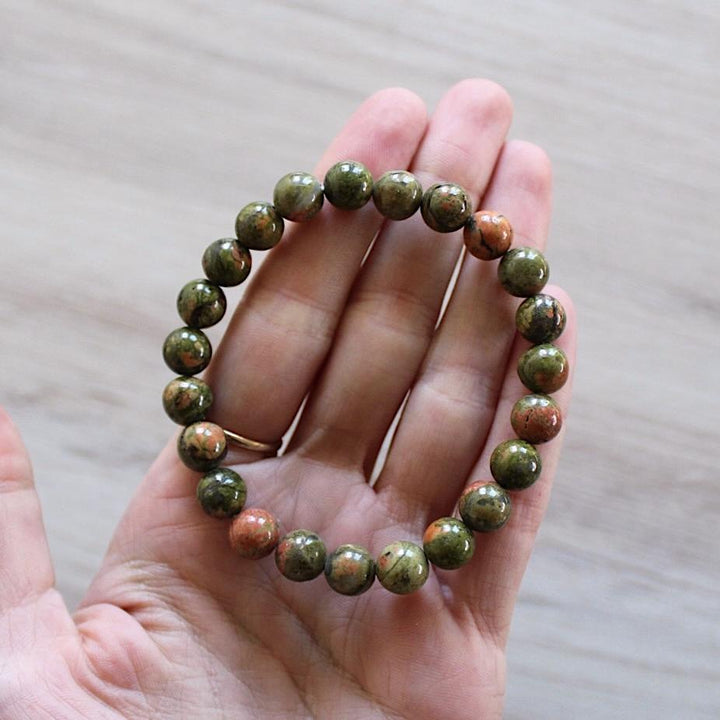 Unakite - Crystal Bracelet