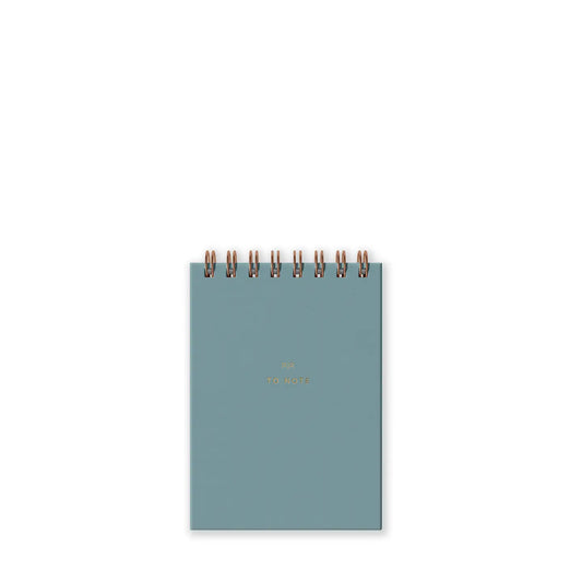 Mini Top Spiral Jotter - Steel Blue