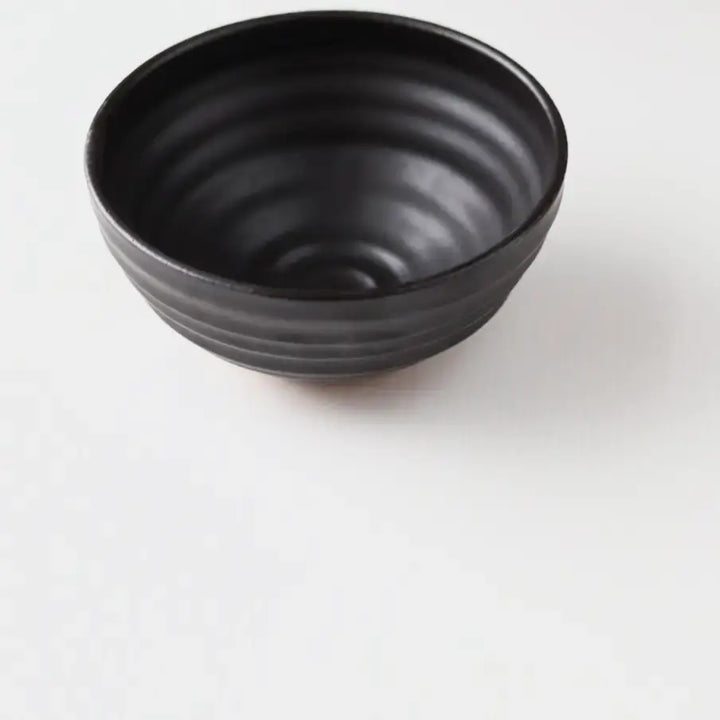 Handmade Ceramic Soup + Ice Cream Bowl - Matte Black