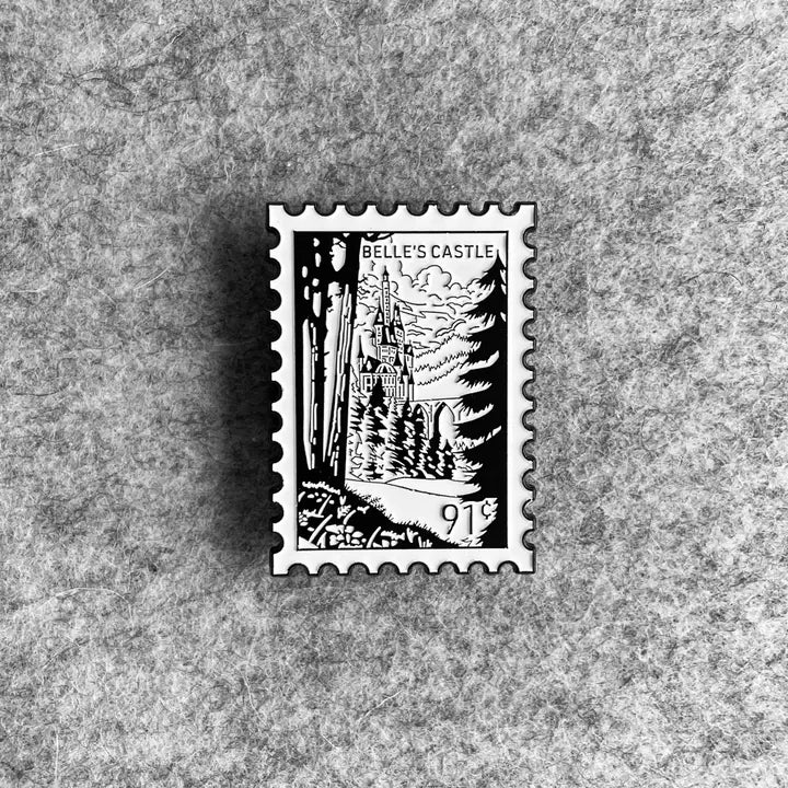 Beauty and the Beast - Belle's Castle Stamp Enamel Pin